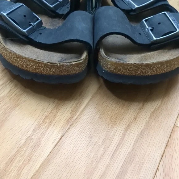 Birkenstock Leather Black Arizona Sandals 38 N - Picture 4 of 9